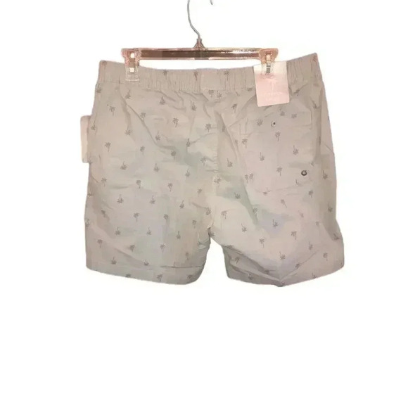 TRUNKS SURF & SWIM CO Blue Stretch Chino Pull-On Palm Tree Shorts - size XL - Picture 3 of 5